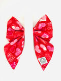 Pink Hearts Red Sailor Bow
