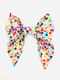 Birthday Dots White Sailor Bow