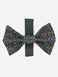 Birthday Dots Black Bow Tie