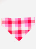 Reversible Hearts Plaid Slide Bandana