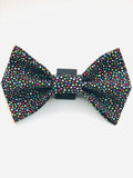 Birthday Dots Black Bow Tie